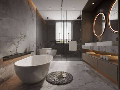 现代卫浴间、洗手间