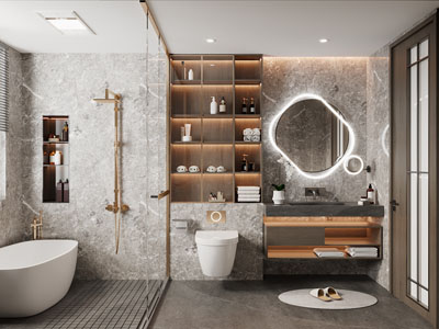 现代卫浴间、洗手间