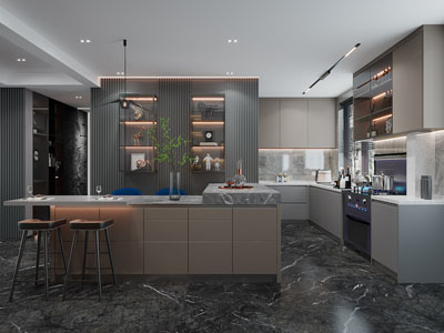 现代开放式厨房