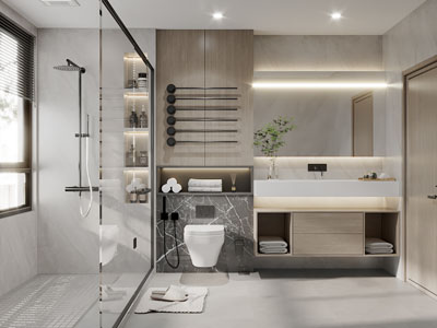 现代卫浴间、洗手间