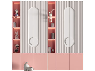 现代儿童装饰衣柜3d模型 现代儿童装饰衣柜
