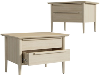 北欧实木床头柜