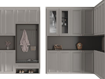 美式玄关装饰鞋柜