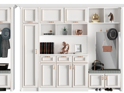 简欧玄关装饰收纳鞋柜