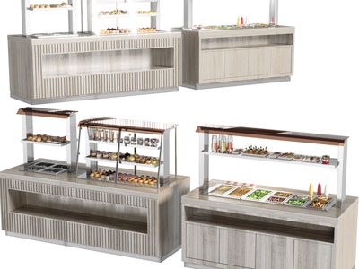 新中式甜点自助展示料理台