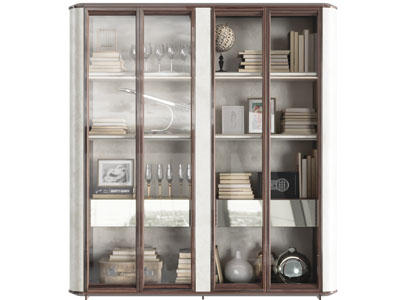 现代圆角书柜、酒柜