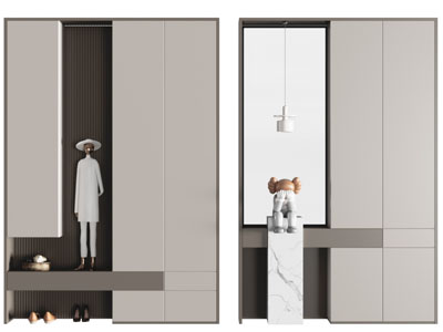 现代玄关收纳装饰鞋柜