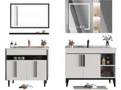 新中式洗手台、浴室镜