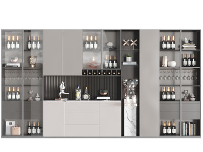 新中式加宽装饰酒柜