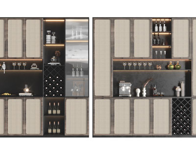 侘寂风装饰酒柜