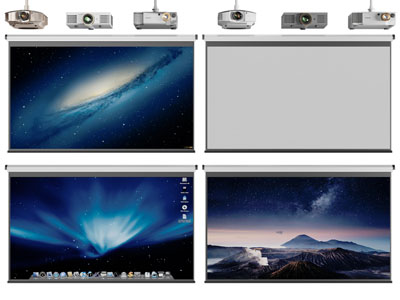 现代投影仪、投影幕布3d模型 现代投影仪、投影幕布