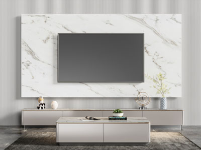 现代电视柜、电视机和茶几