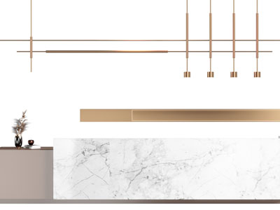 新中式前台接待台