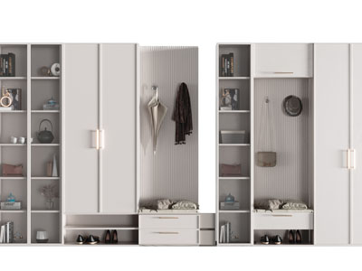 新中式玄关收纳装饰鞋柜