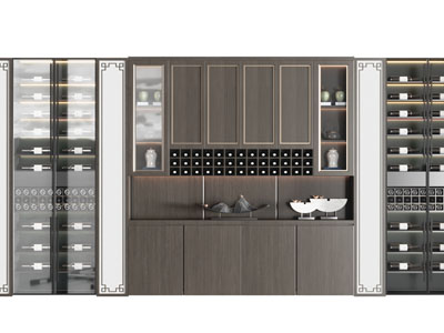 新中式装饰酒柜