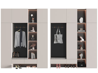 现代玄关装饰鞋柜
