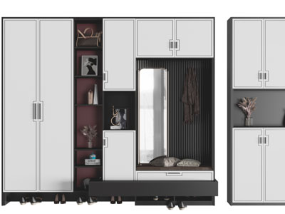 新中式玄关收纳装饰鞋柜