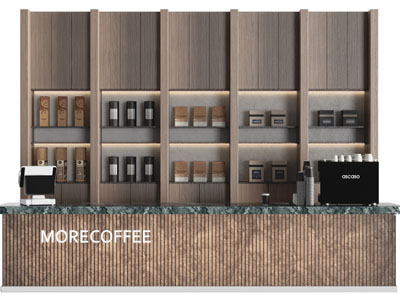 现代咖啡厅吧台