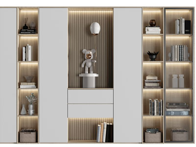 现代撞色装饰柜