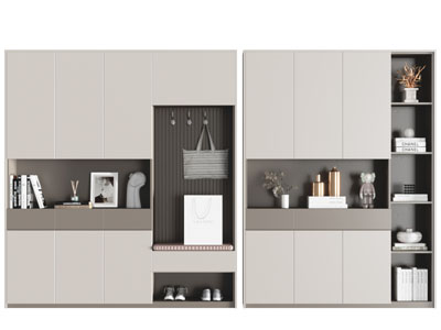 新中式玄关装饰鞋柜