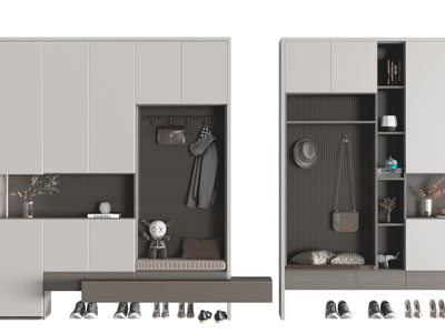 新中式玄关装饰鞋柜