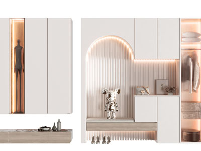 现代轻奢玄关收纳鞋柜