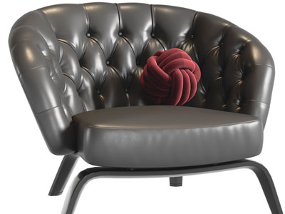 现代皮质单人沙发3d模型 现代皮质单人沙发