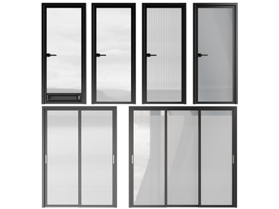 现代长虹玻璃单扇平开门、推拉门