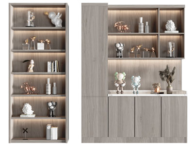 现代实木装饰柜