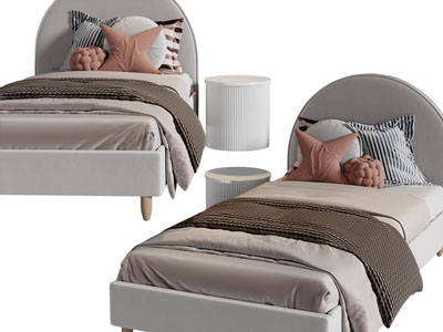 现代女孩子的单人床