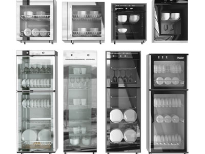 现代玻璃柜门的消毒柜