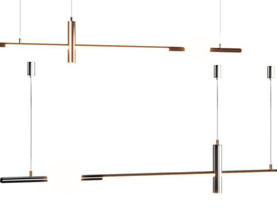 现代轻奢细金属吊灯