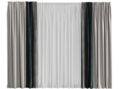 现代布艺窗帘窗纱