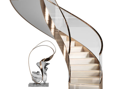 现代旋转楼梯3d模型 现代旋转楼梯