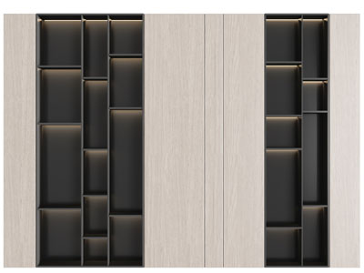 现代拼接撞色的收纳装饰柜