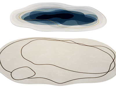 新中式不规则地毯