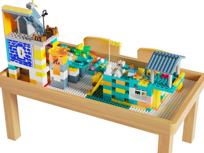 现代儿童乐高积木玩具游戏桌