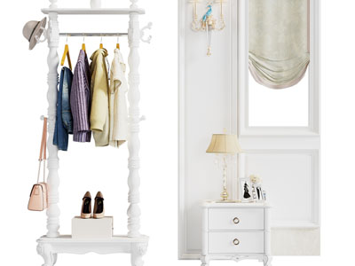 简欧衣架、床头柜