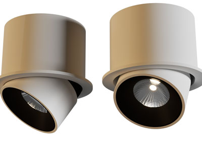 现代可转方向的筒灯射灯