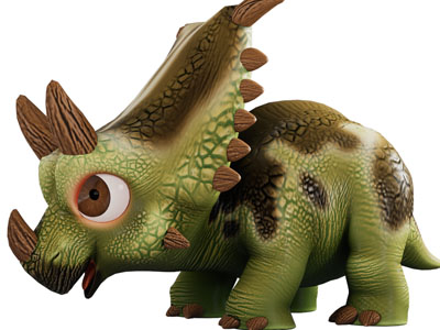 现代卡通恐龙玩具