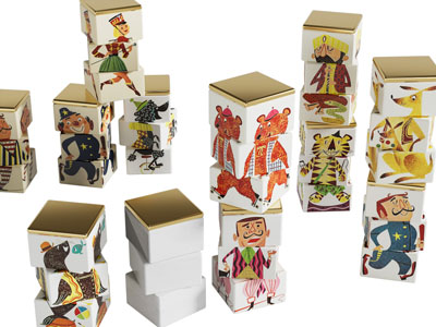 现代装饰卡通图案的积木玩具