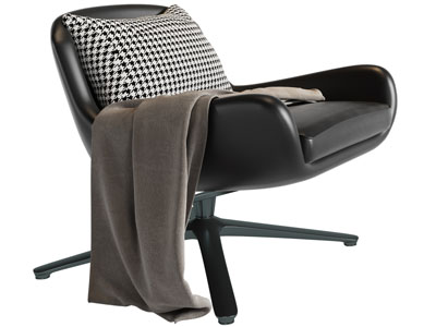 现代黑色休闲椅子