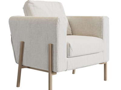 现代布艺单人沙发3d模型 现代布艺单人沙发