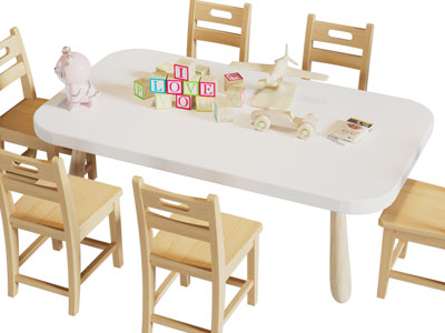 现代儿童桌椅组合、娱乐桌