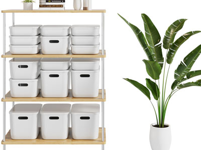 北欧实木收纳架、收纳盒