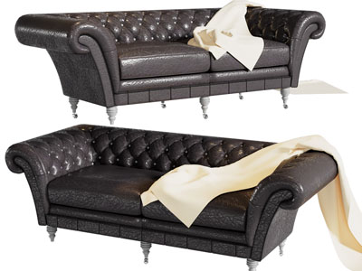 法式双人沙发3d模型 法式双人沙发