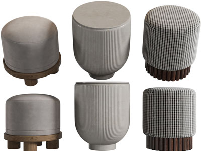 现代圆形坐墩、沙发凳