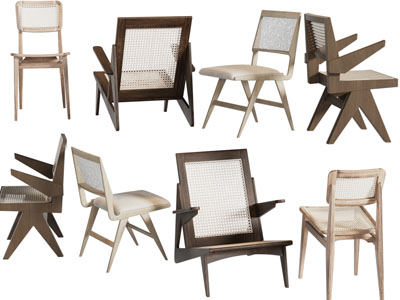 侘寂风休闲椅子、餐椅