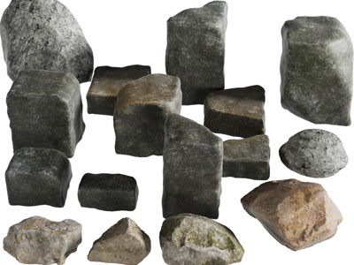 现代不同造的石头