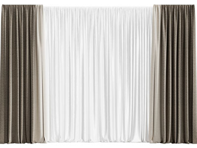 现代布艺窗帘窗纱